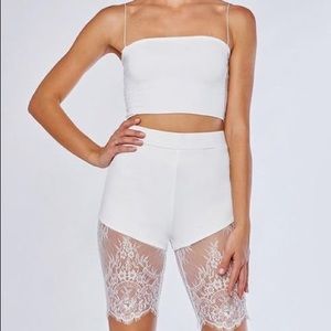 Lace biker shorts
